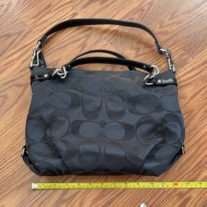 Coach Black Signature Shoulder Bag